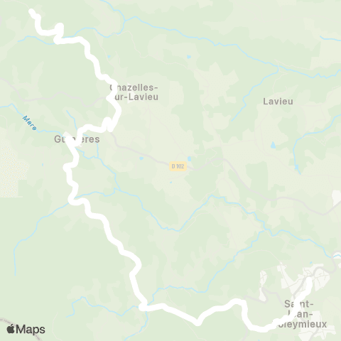 ARA Cars Région Loire Chazelles / Lavieu - Gumière map