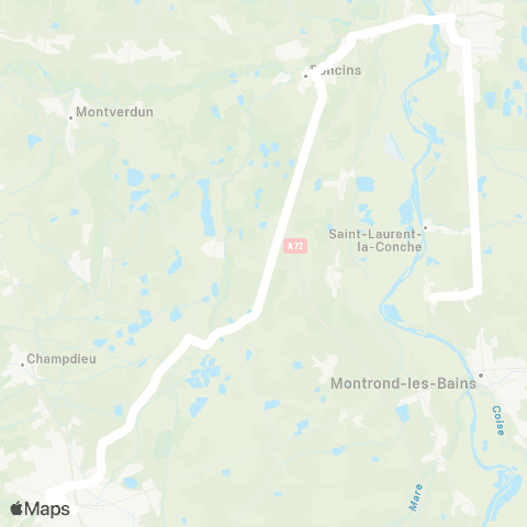 ARA Cars Région Loire Marclopt - Montbrison map