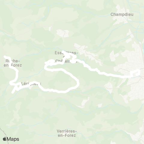 ARA Cars Région Loire Essertines-en Ch. - Montbrison map