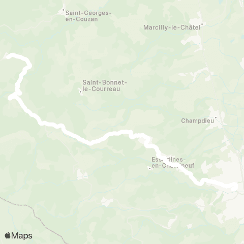 ARA Cars Région Loire Sauvain - Montbrison map