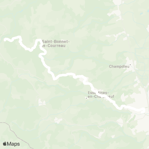 ARA Cars Région Loire St-Bonnet / Cour-Montbrison map