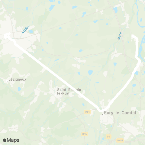 ARA Cars Région Loire Unias - Montbrison map