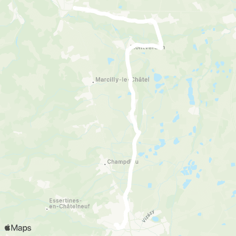 ARA Cars Région Loire Ste-Agathe-la-B-Montbrison map