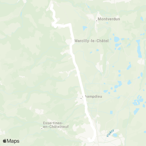 ARA Cars Région Loire Trelins-Montbrison map