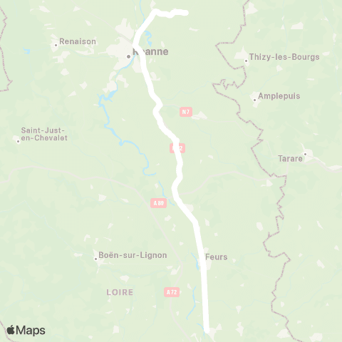 ARA Cars Région Loire Montrond - Nandax (Ressins) map