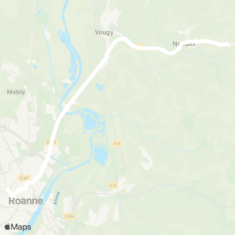 ARA Cars Région Loire Roanne - Nandax (Ressins) map