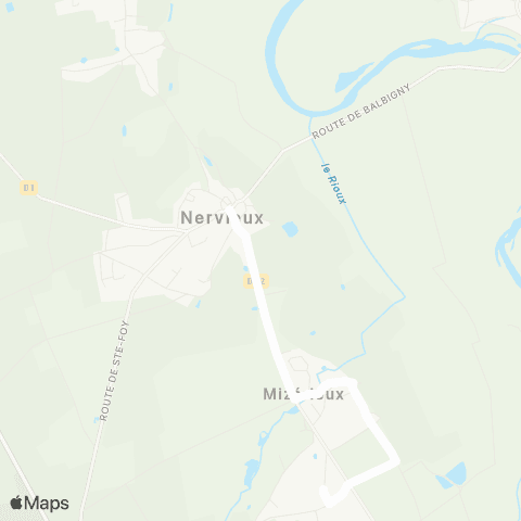 ARA Cars Région Loire Mizérieux - Nervieux map