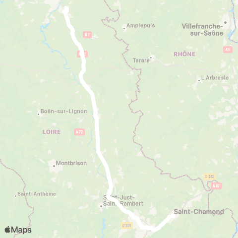 ARA Cars Région Loire St-Chamond - Perreux map