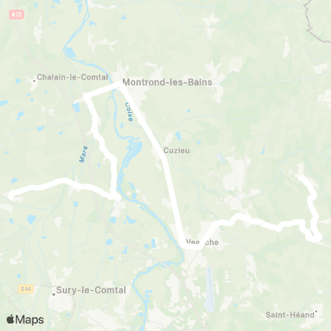 ARA Cars Région Loire St Médard en Forez - Précieux map