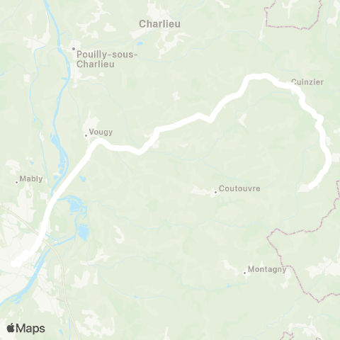 ARA Cars Région Loire Ecoche - Roanne map