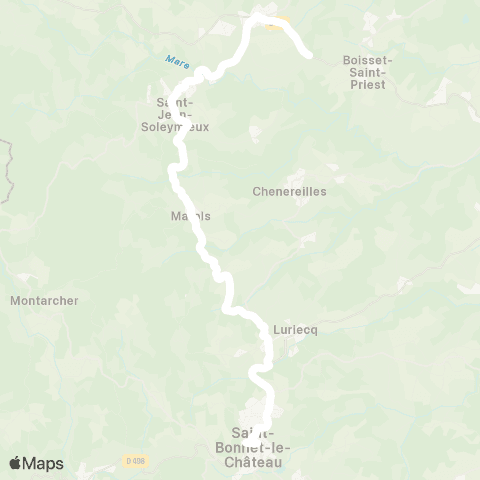 ARA Cars Région Loire Soleymieux - St Bonnet le Ch map