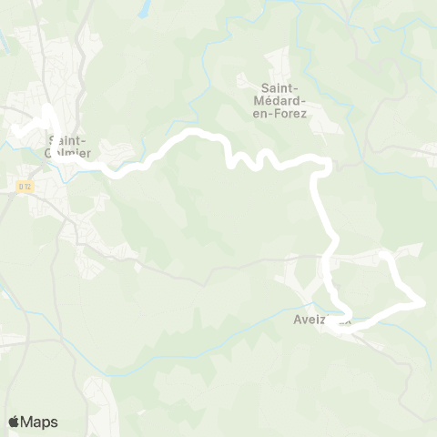 ARA Cars Région Loire Aveizieux - St Galmier map