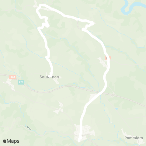 ARA Cars Région Loire Souternon - St-Germain-Laval map