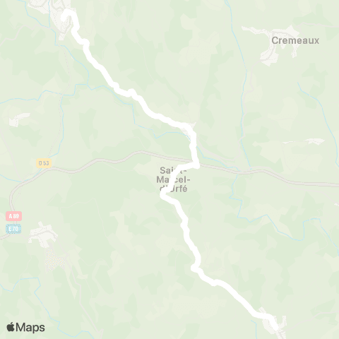 ARA Cars Région Loire St-Martin-la-Sauv. - St-Just-Ch. map