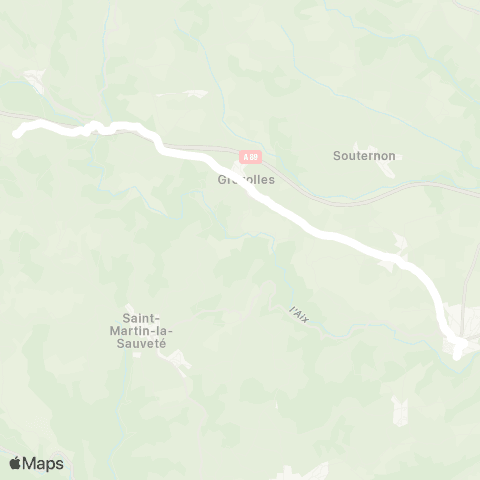 ARA Cars Région Loire St Germain l-St Marcel d'Urfé map