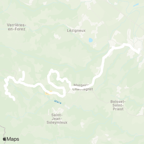 ARA Cars Région Loire Gumières - St Romain le Puy map