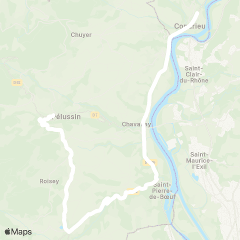 ARA Cars Région Loire Pélussin - Condrieu map