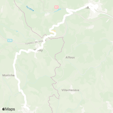 ARA Cars Région Loire Panissières - Tarare map