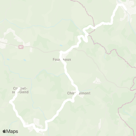 ARA Cars Région Loire Croizet-sur-Gand - Amplepuis map