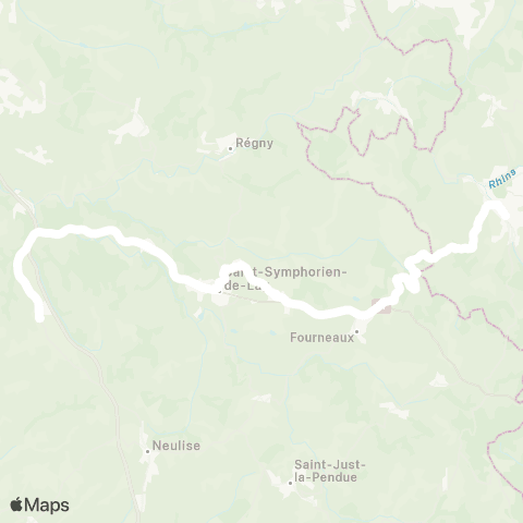 ARA Cars Région Loire Vendranges - Amplepuis map