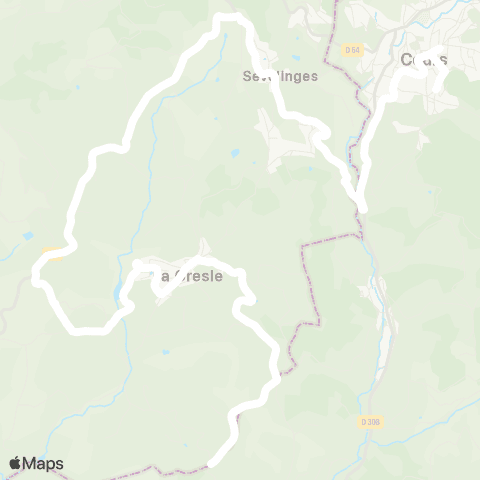 ARA Cars Région Loire La Gresle - Cours-la-Ville map