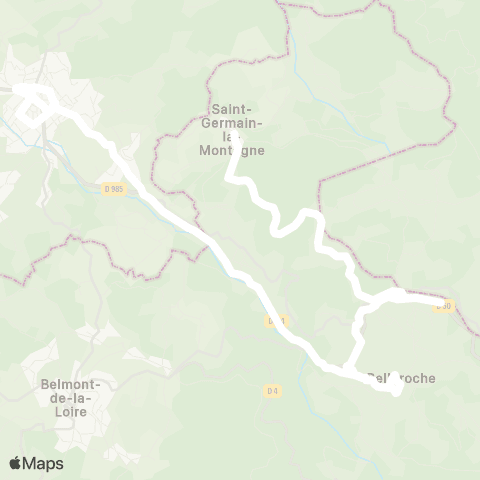 ARA Cars Région Loire St-Germain-la-M. - Chauffailles map