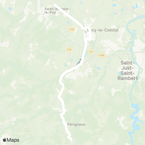 ARA Cars Région Loire Périgneux - St-Romain-le-Puy map