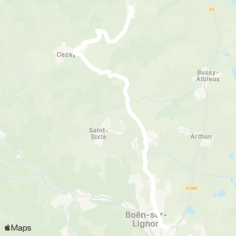 ARA Cars Région Loire Nollieux - Boën map