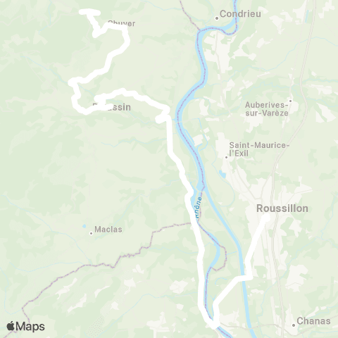 ARA Cars Région Loire Chuyer - Roussillon map