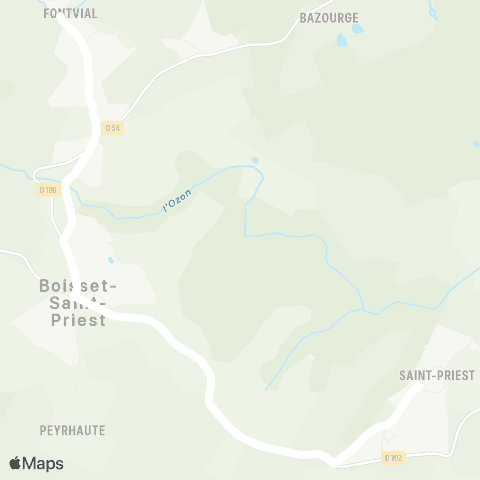 ARA Cars Région Loire Boisset-St-Priest - Boisset-St Priest map