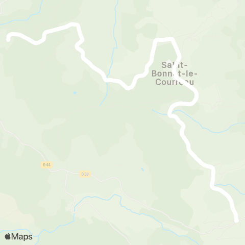 ARA Cars Région Loire Châtelneuf - Saint-Bonnet-le-Courreau map