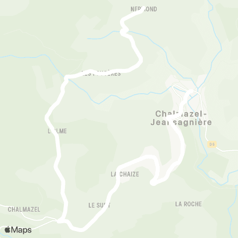 ARA Cars Région Loire Chalmazel - Chalmazel map