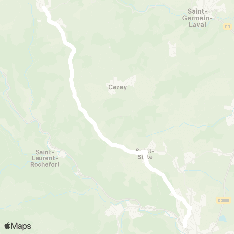 ARA Cars Région Loire Saint-Martin-la-Sauveté - Boën map