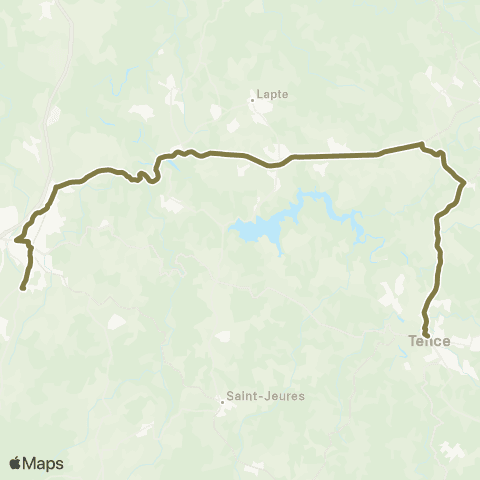 ARA Cars Région Haute-Loire Tence / Yssingeaux map