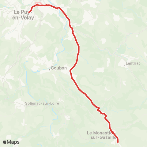 ARA Cars Région Haute-Loire Le Monastier s/ Gazeille / le Puy en Velay map