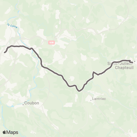 ARA Cars Région Haute-Loire Saint-Julien-Chapteuil / le Puy-en-Velay map