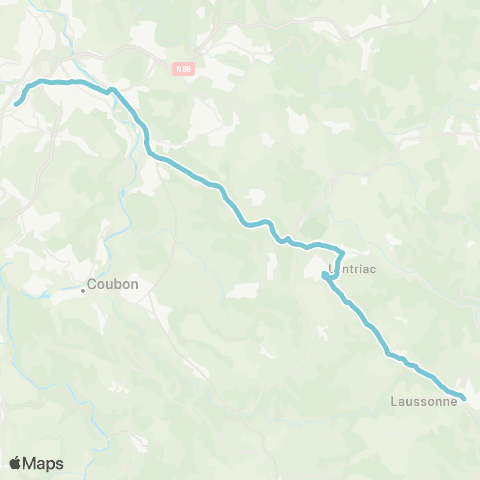 ARA Cars Région Haute-Loire Laussonne / Lantriac / le Puy-en-Velay map