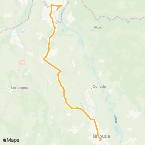 ARA Cars Région Haute-Loire Brioude / Brassac-les-Mines map