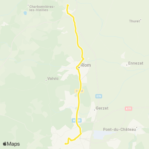 ARA Cars Région Puy-de-Dôme Combronde - Clermont-Ferrand map