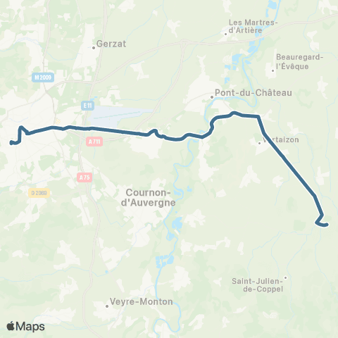 ARA Cars Région Puy-de-Dôme Billom - Clermont-Ferrand map