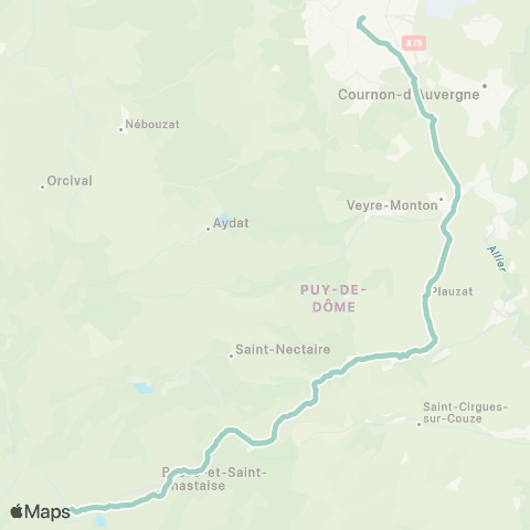 ARA Cars Région Puy-de-Dôme Clermont-Ferrand - Besse map