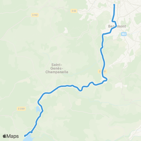 ARA Cars Région Puy-de-Dôme Clermont-Ferrand - Aydat Base nautique map