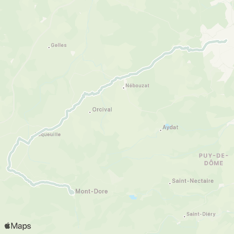 ARA Cars Région Puy-de-Dôme Clermont-Ferrand - le-Mont-Dore - Ussel map