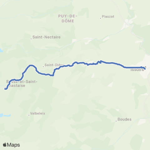 ARA Cars Région Puy-de-Dôme Besse - Issoire map