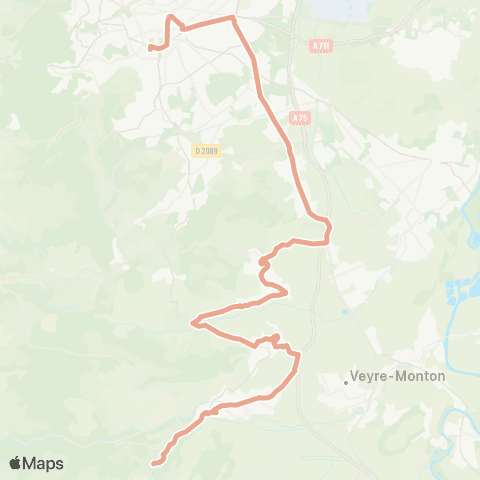 ARA Cars Région Puy-de-Dôme St-Saturnin - le Crest - Clermont-Ferrand map