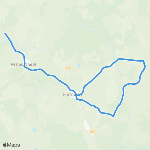 ARA Cars Région Puy-de-Dôme Puy St Gulmier-École Verneugheol-École Herment Rpi map