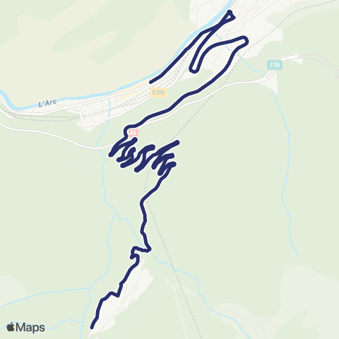 ARA Cars Région Savoie Modane < > Valfréjus map