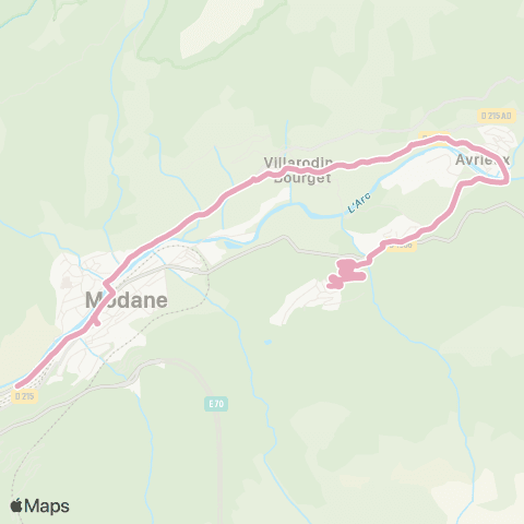 ARA Cars Région Savoie Modane < > la Norma map