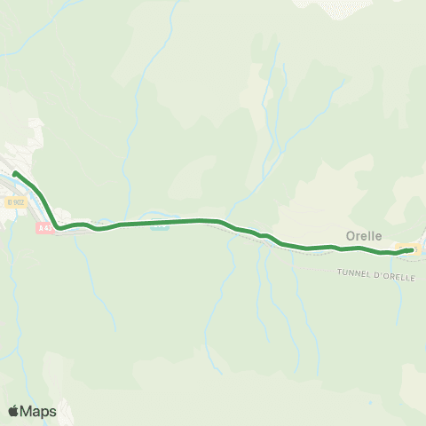 ARA Cars Région Savoie St-Michel de Maurienne < > Orelle map