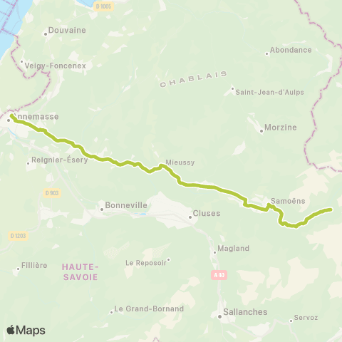 ARA Cars Région Haute-Savoie Annemasse - Sixt-Fer-A-Cheval map